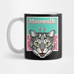 Retro Meowsik-Cat and Music lovers- Mug